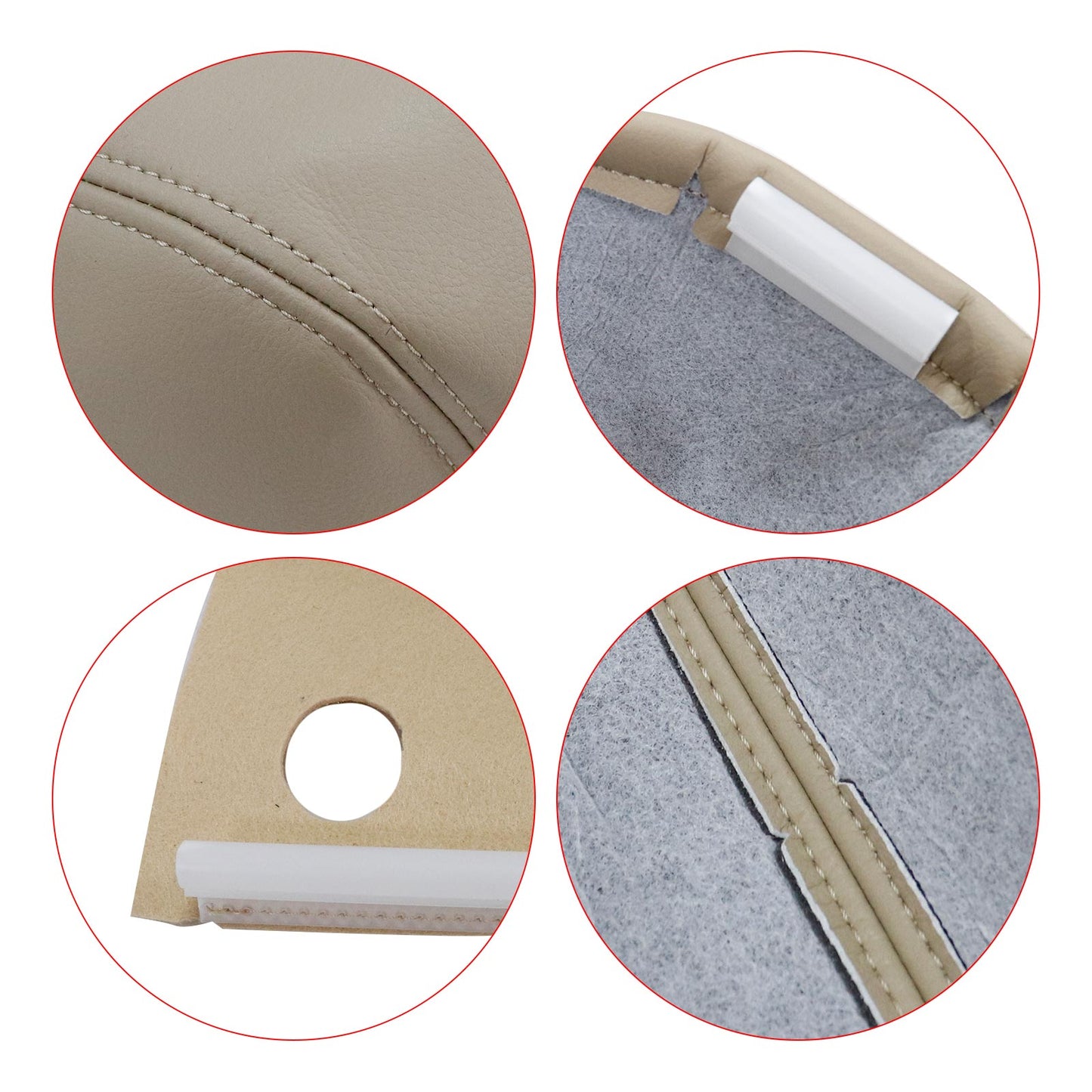 Tan Passenger Bottom Leather Seat Cover Fits 2013-2017 Honda Accord Sedan
