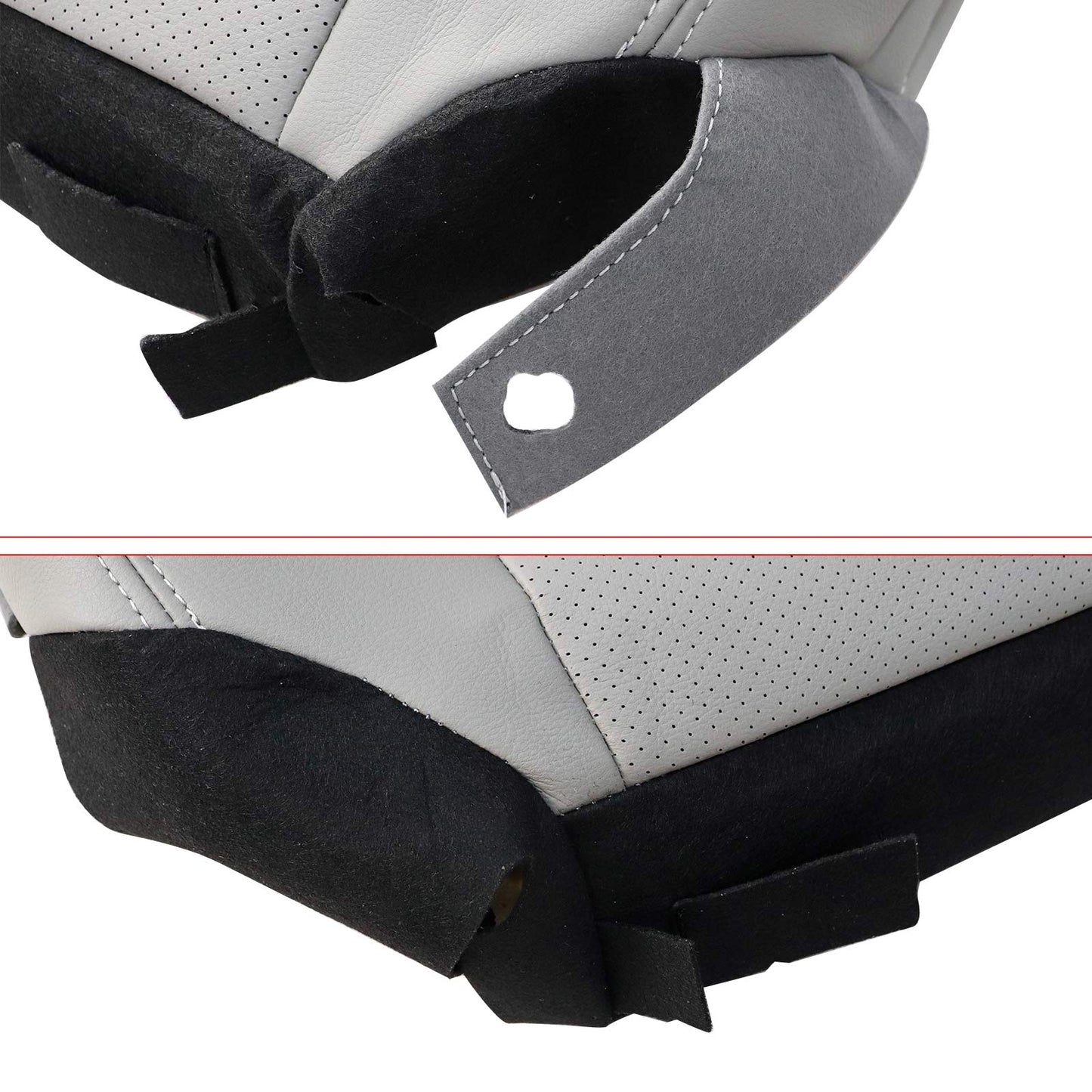 Driver Bottom Replacement Perforated Seat Cover Gray For 13-17 Honda Accord