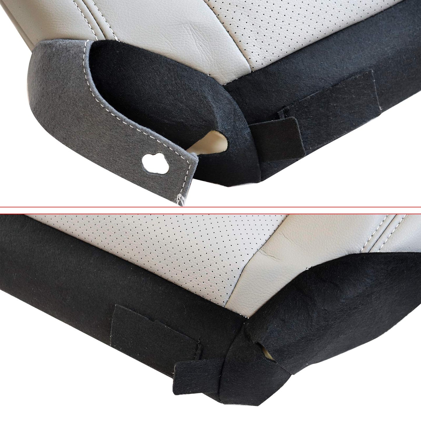 Passenger Bottom Replacement Perforated Seat Cover Gray For 13-17 Honda Accord