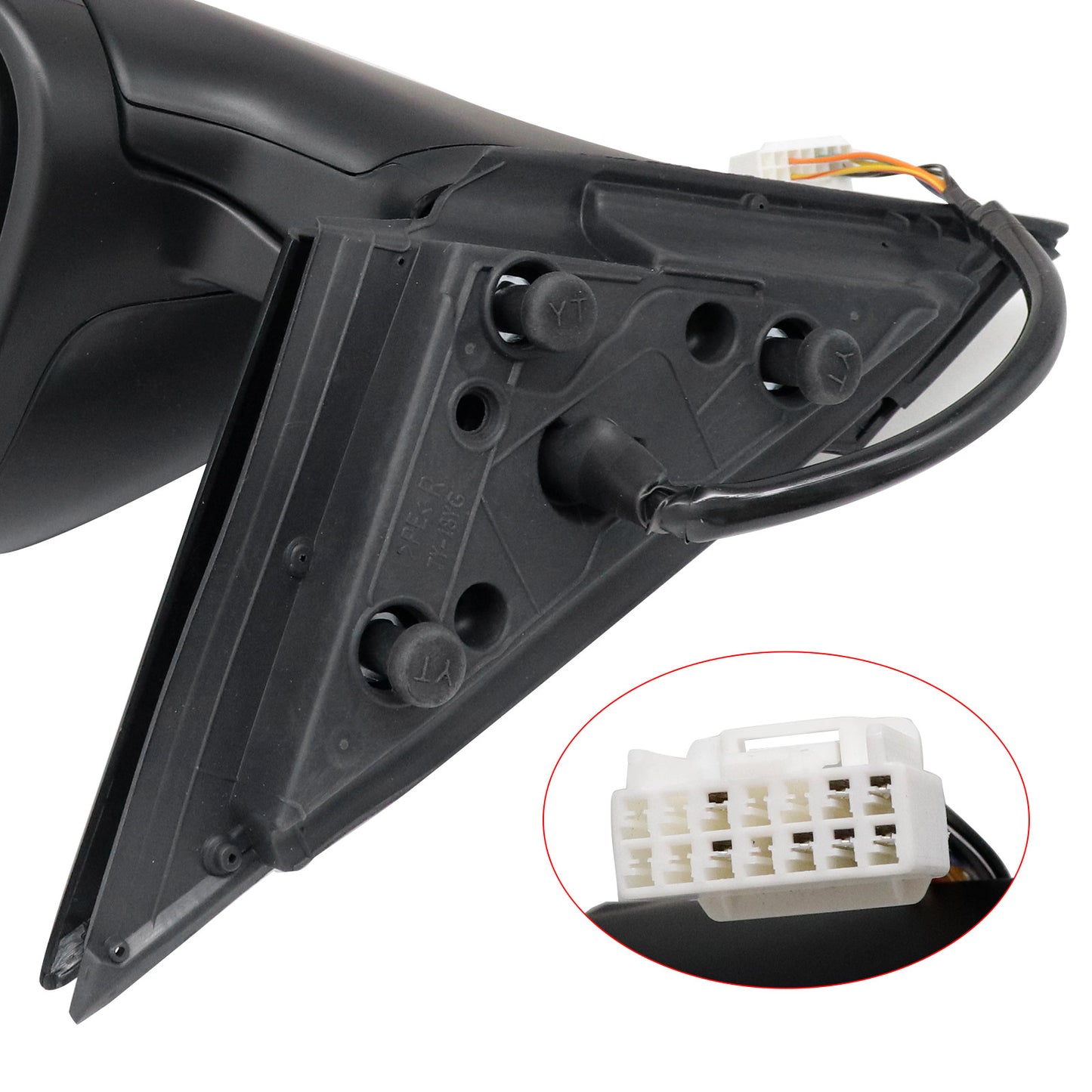 Fit Honda Accord 2023-24 7Pins Passenger RH Black Side Mirror Heated Blind Spot