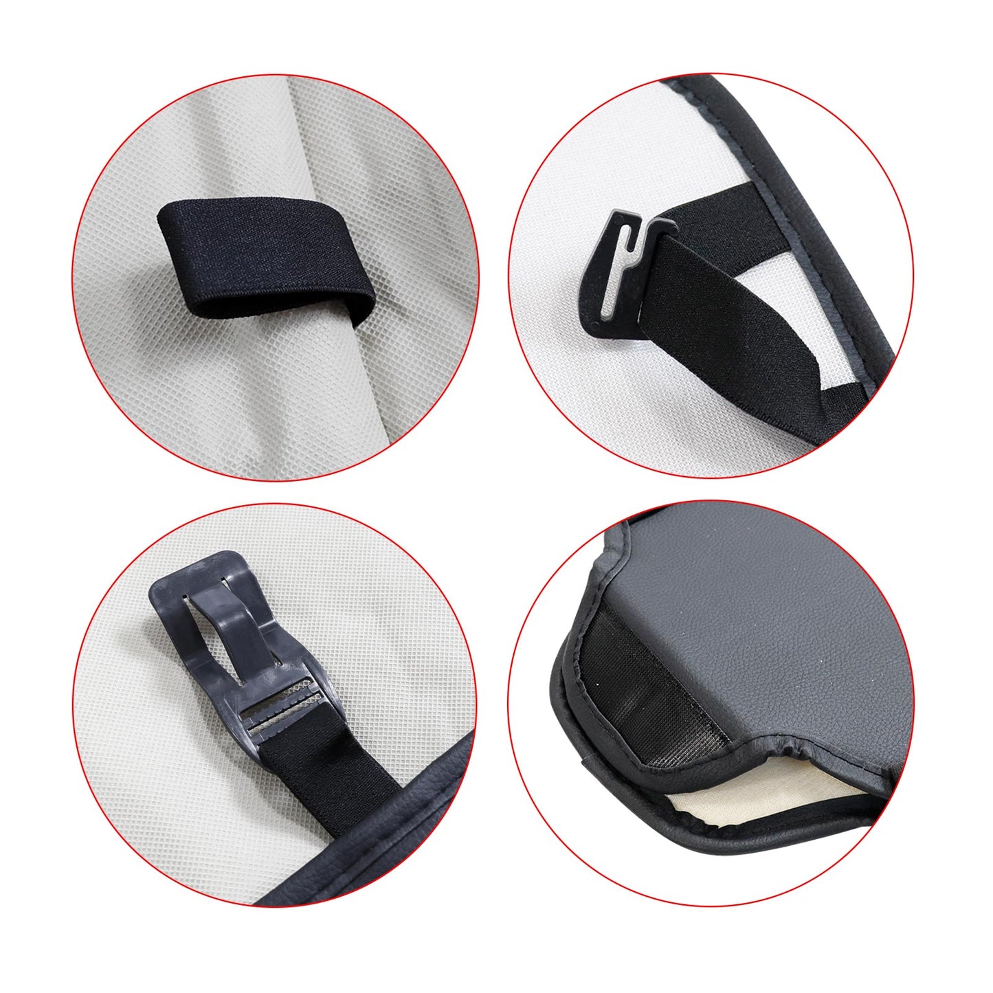 For 2007-2023 Toyota Tacoma Crew Cab 4-Door Car 5-Seat Covers PU Leather Cushion