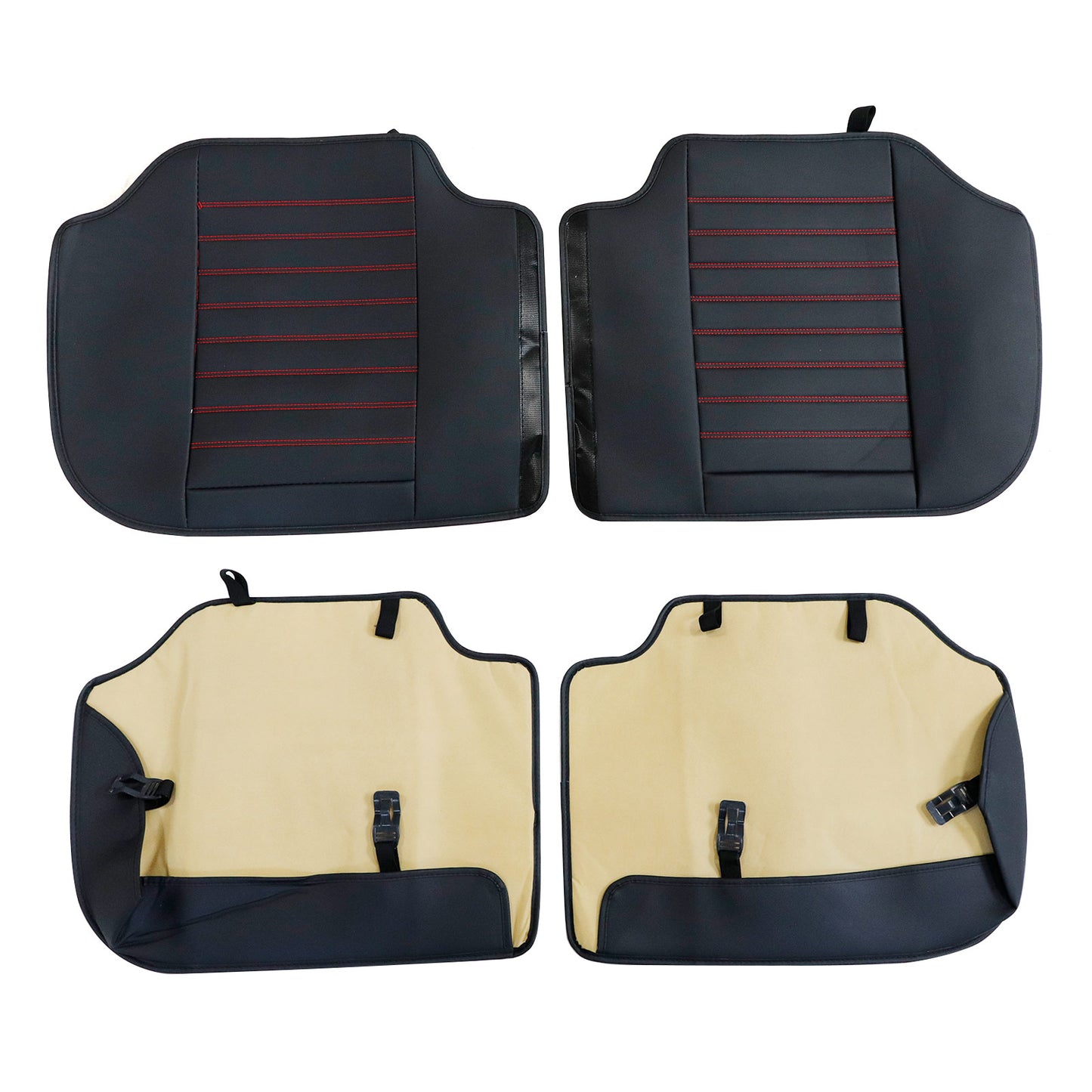 For 2007-2023 Toyota Tacoma Crew Cab 4-Door Car 5-Seat Covers PU Leather Cushion