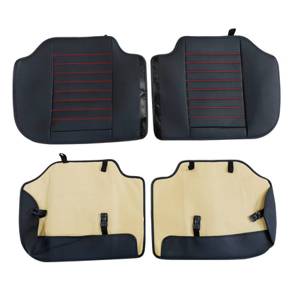 For 2007-2023 Toyota Tacoma Crew Cab 4-Door Car 5-Seat Covers PU Leather Cushion