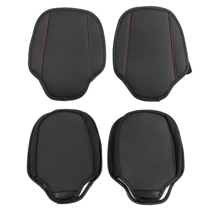 Pu Leather Car 5-Seat Covers Black For Toyota Tacoma Crew Cab 4-Door 2007-2023