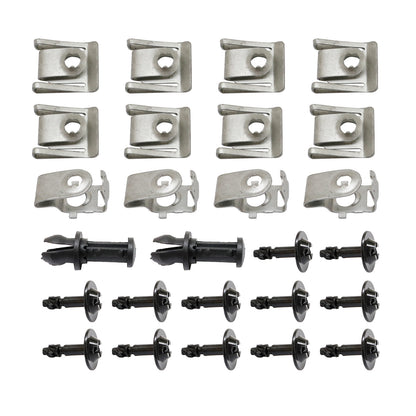 26X For AUDI A4 B8 A5 Q5 Undertray Engine Under Cover Fixing Clips Screw Kit