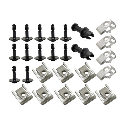 26X For AUDI A4 B8 A5 Q5 Undertray Engine Under Cover Fixing Clips Screw Kit