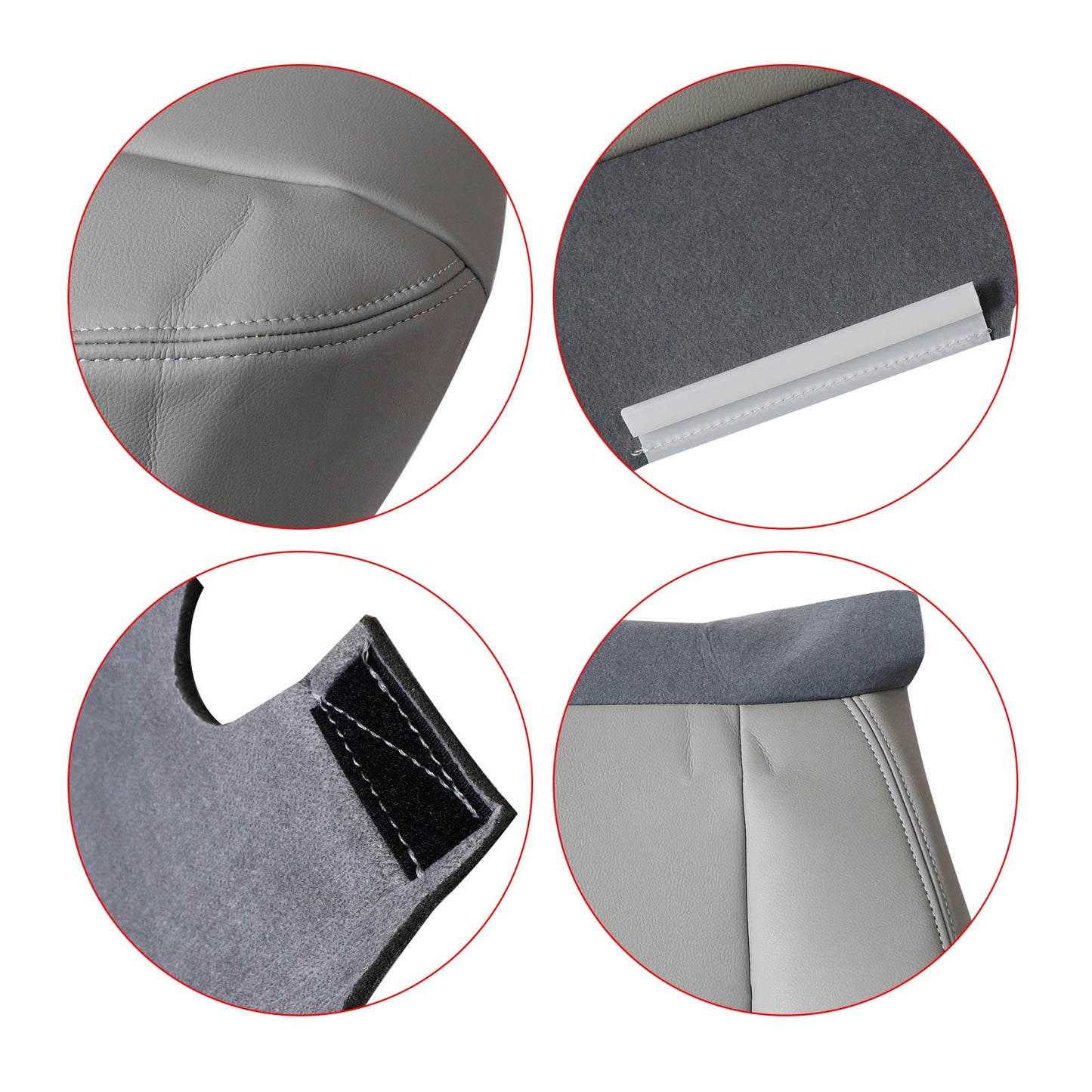 For 07-14 Chevy Silverado Tahoe Suburban Passenger Side Bottom Seat Cover Gray