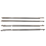 For Lexus GX460 GX400 10-19 FL FR RL RR Chrome Door Belt Moudings Weatherstrips