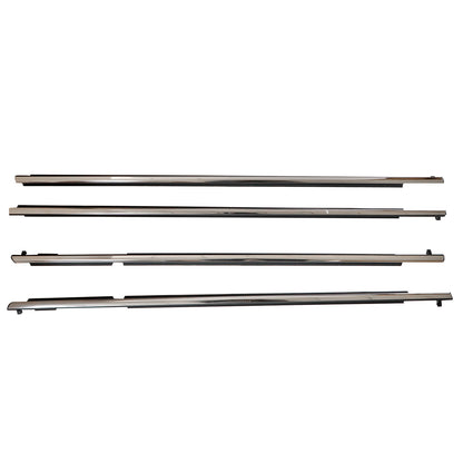 For Lexus GX460 GX400 10-19 FL FR RL RR Chrome Door Belt Moudings Weatherstrips