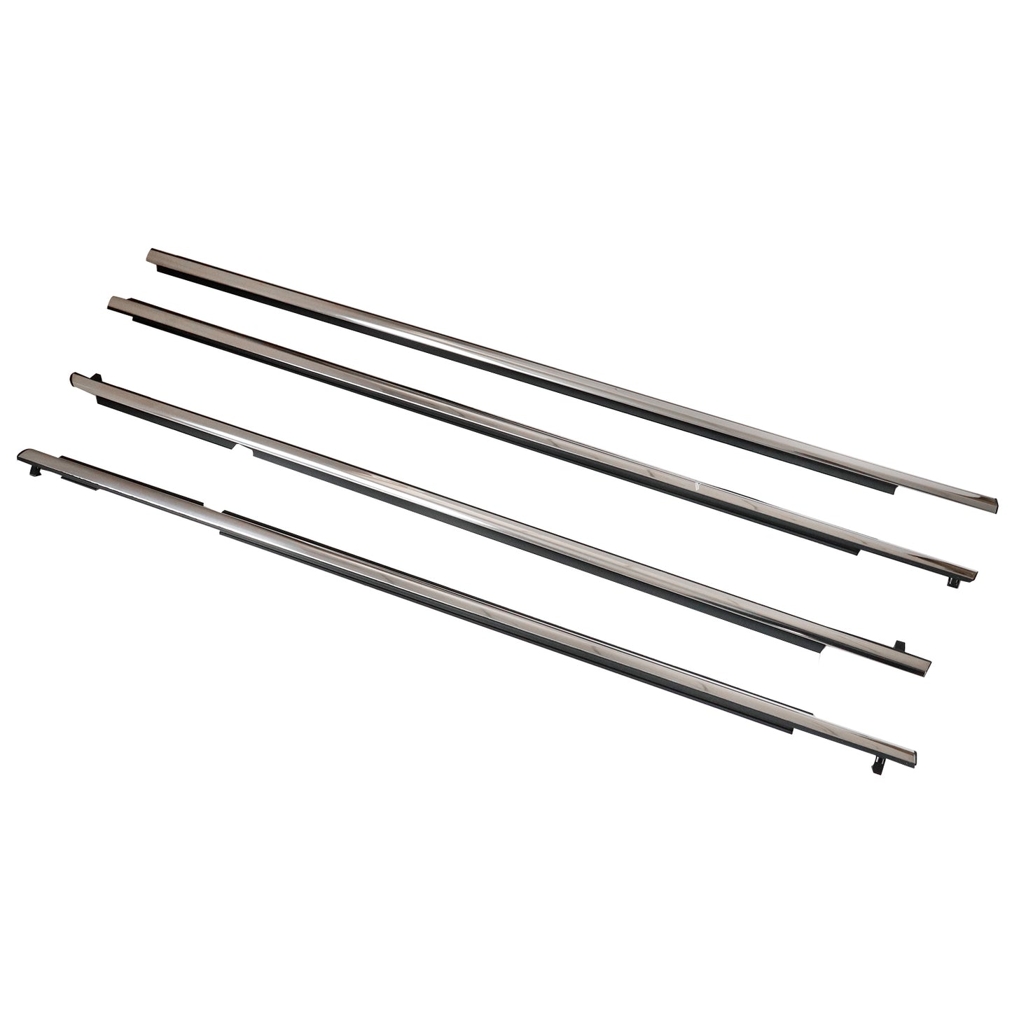 For Lexus GX460 GX400 10-19 FL FR RL RR Chrome Door Belt Moudings Weatherstrips