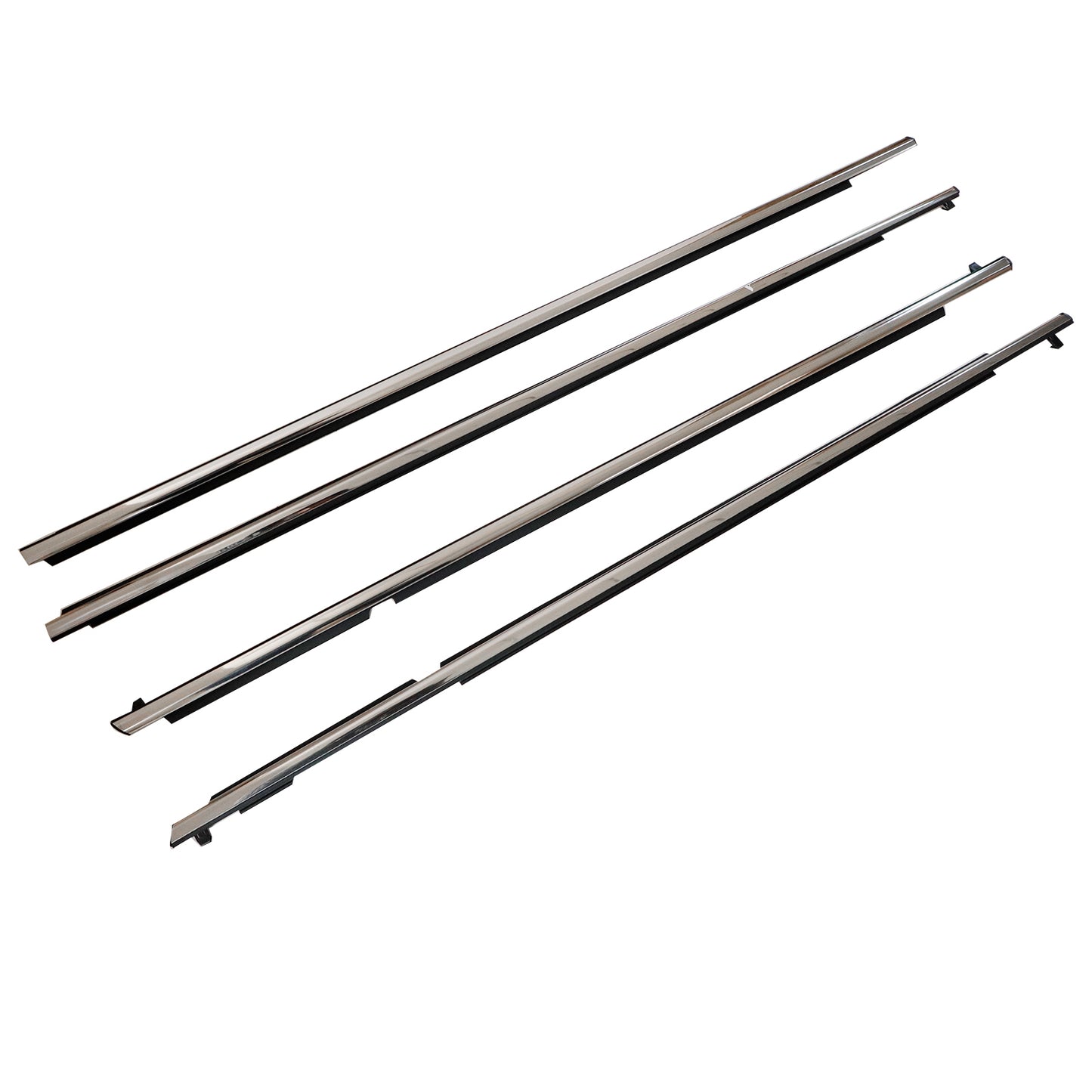For Lexus GX460 GX400 10-19 FL FR RL RR Chrome Door Belt Moudings Weatherstrips