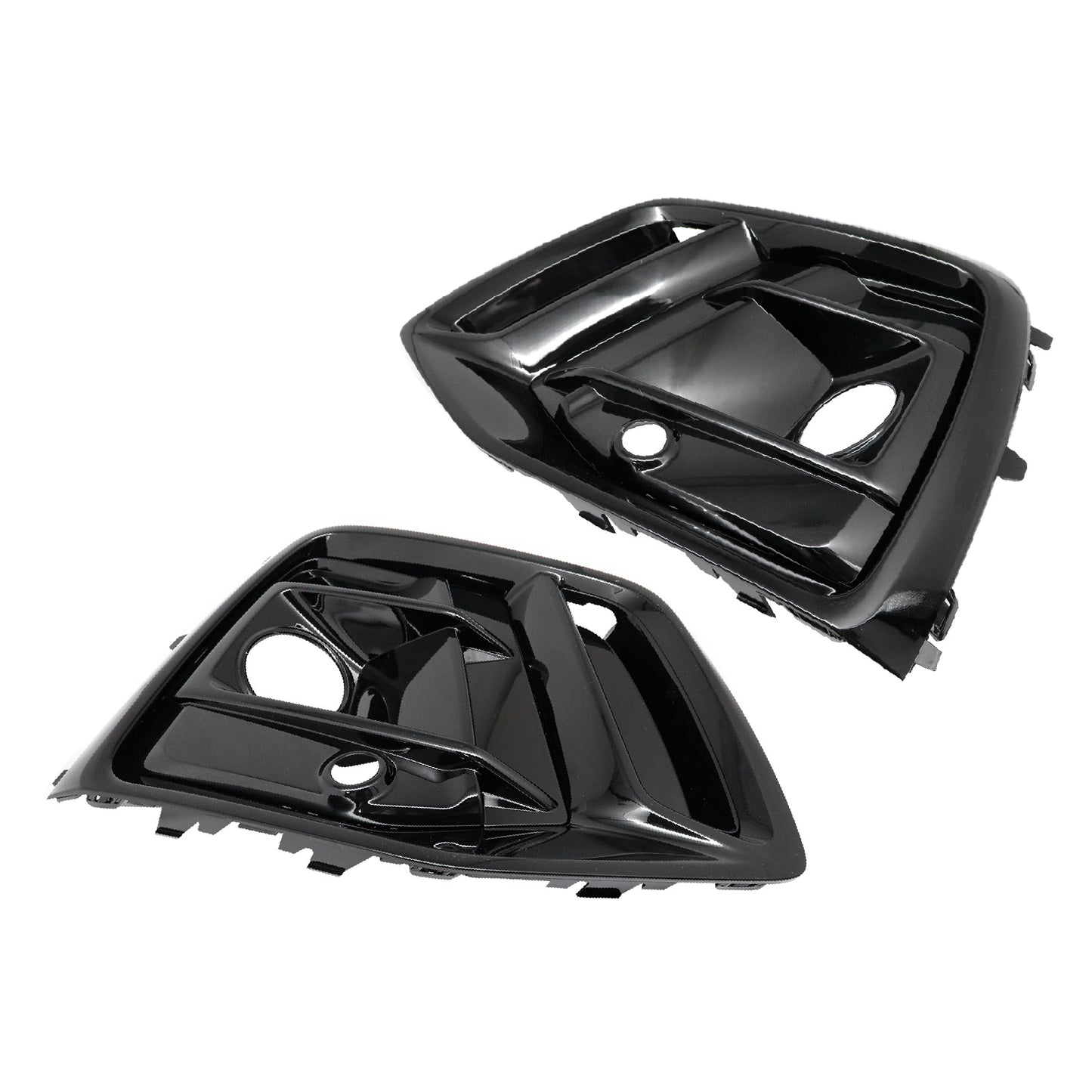 Front Bumper Fog Light Lamp Grille Cover Bezel For Audi Q5 2021-2023 Left+Right