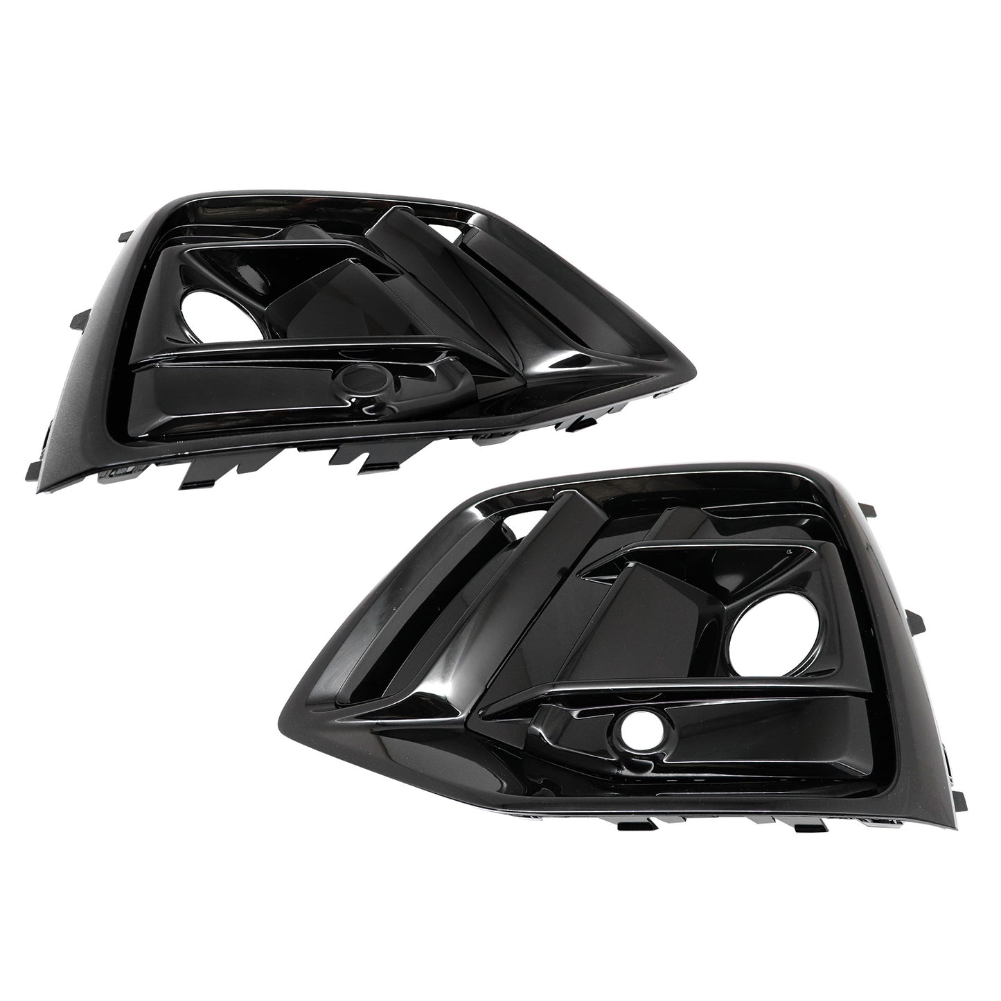 Front Bumper Fog Light Lamp Grille Cover Bezel For Audi Q5 2021-2023 Left+Right