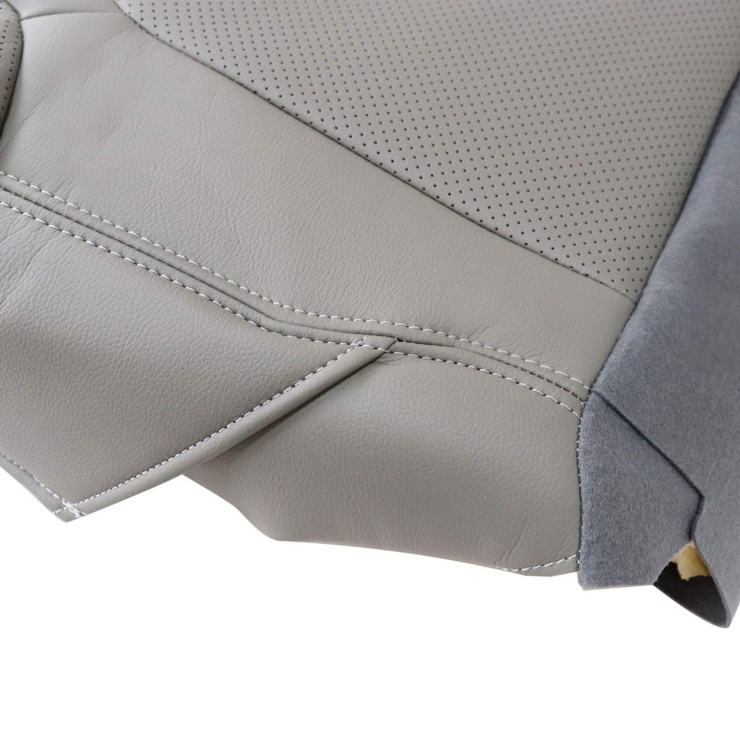 For 2005-2021 Nissan Frontier Driver Bottom Lower Seat Cover Leather Steel Gray