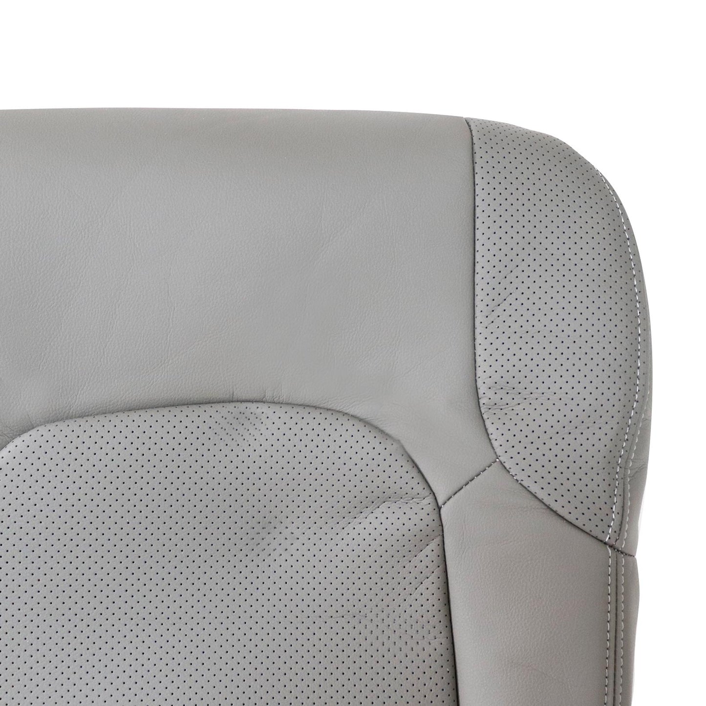 For 2005-2021 Nissan Frontier Driver Bottom Lower Seat Cover Leather Steel Gray