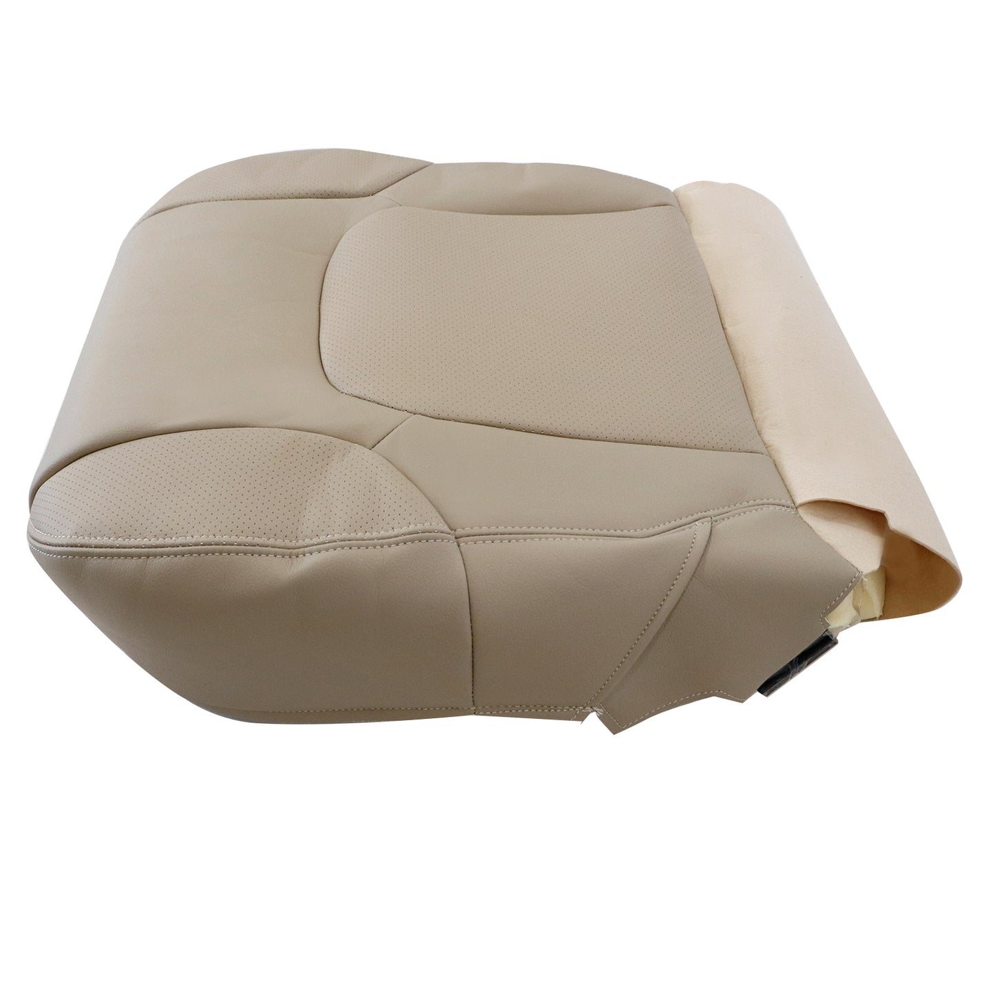 Fits 2005-2021 Nissan Frontier Driver Bottom Seat Cover Perforated Leather Tan