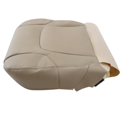 Fits 2005-2021 Nissan Frontier Driver Bottom Seat Cover Perforated Leather Tan