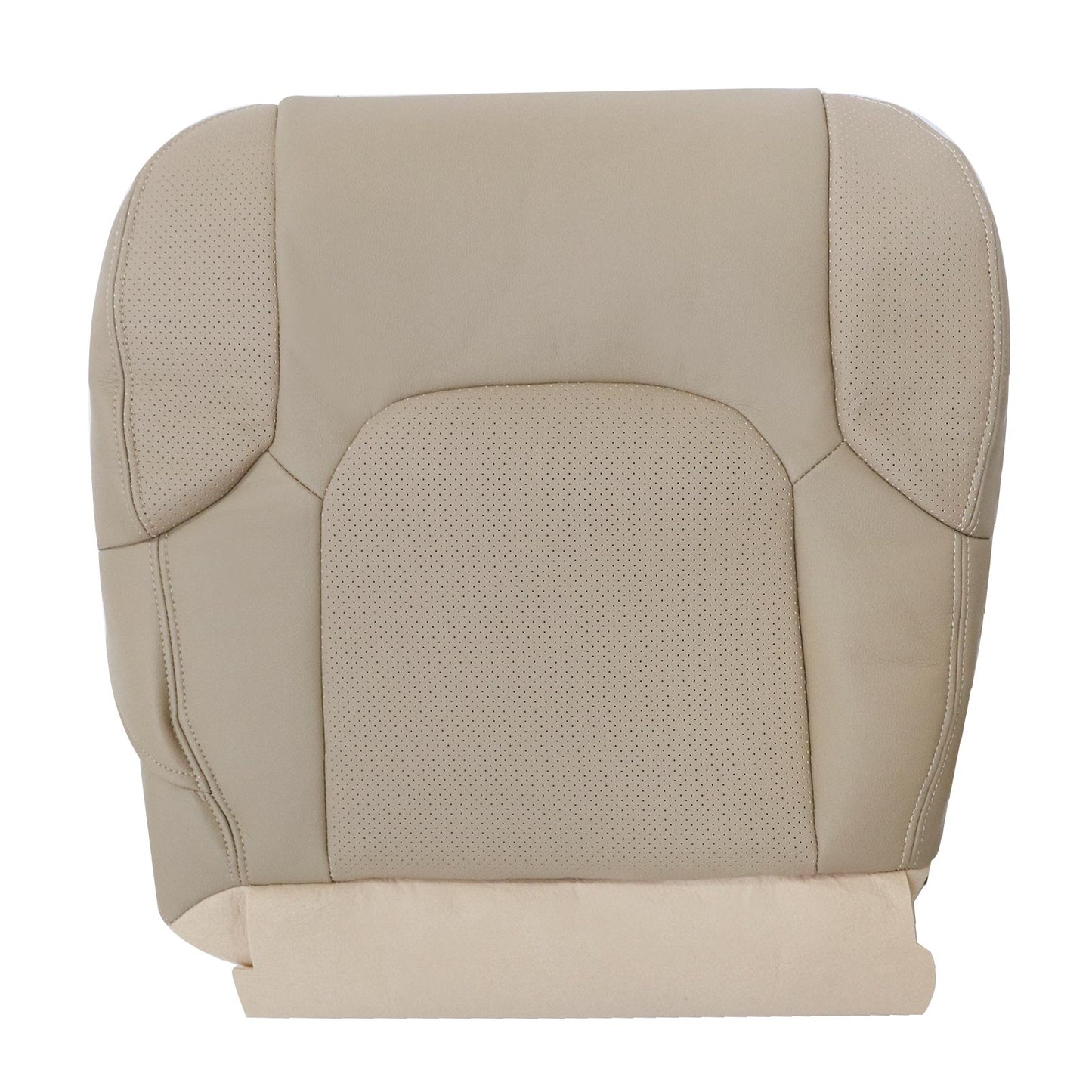 Fits 2005-2021 Nissan Frontier Driver Bottom Seat Cover Perforated Leather Tan