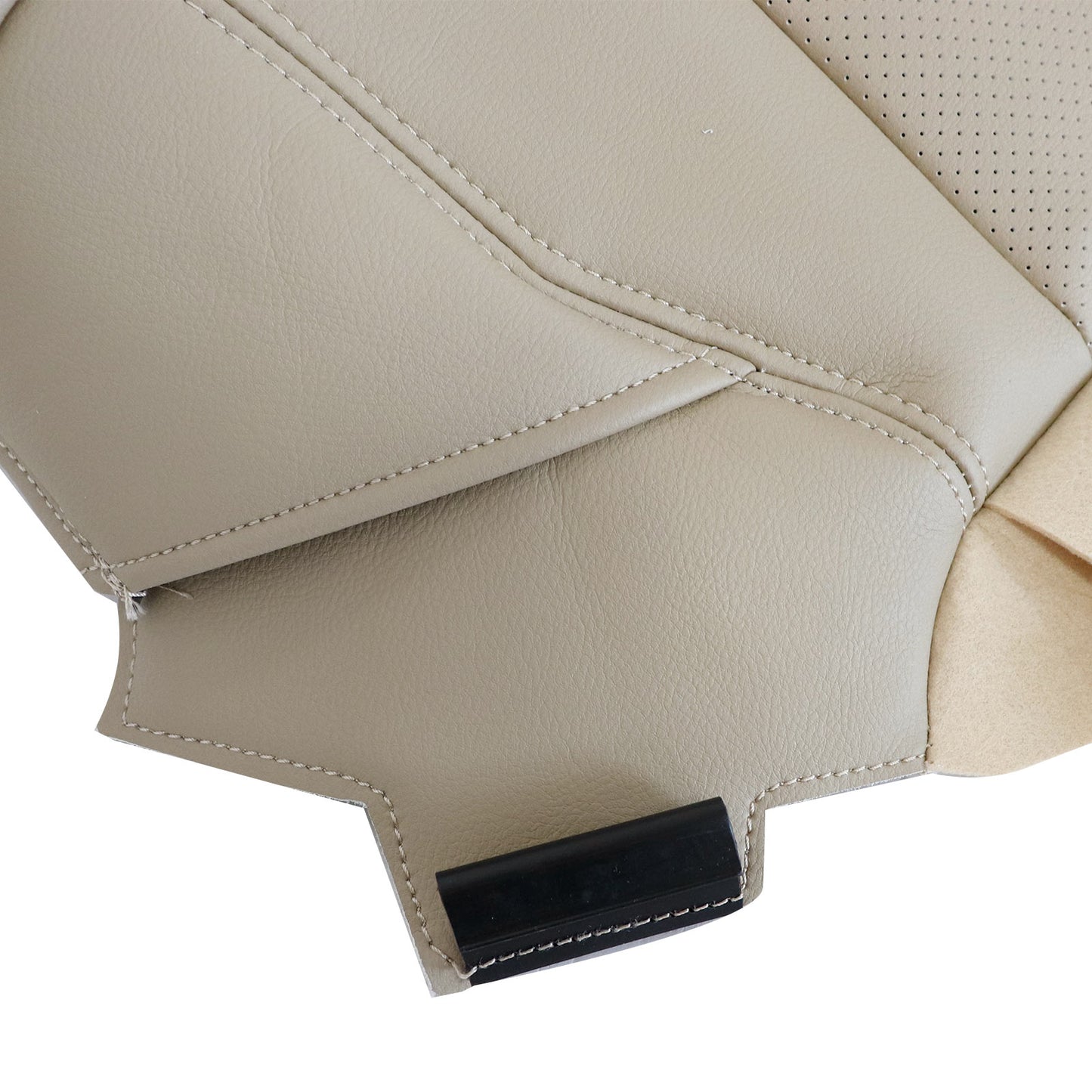Fits 2005-2021 Nissan Frontier Driver Bottom Seat Cover Perforated Leather Tan