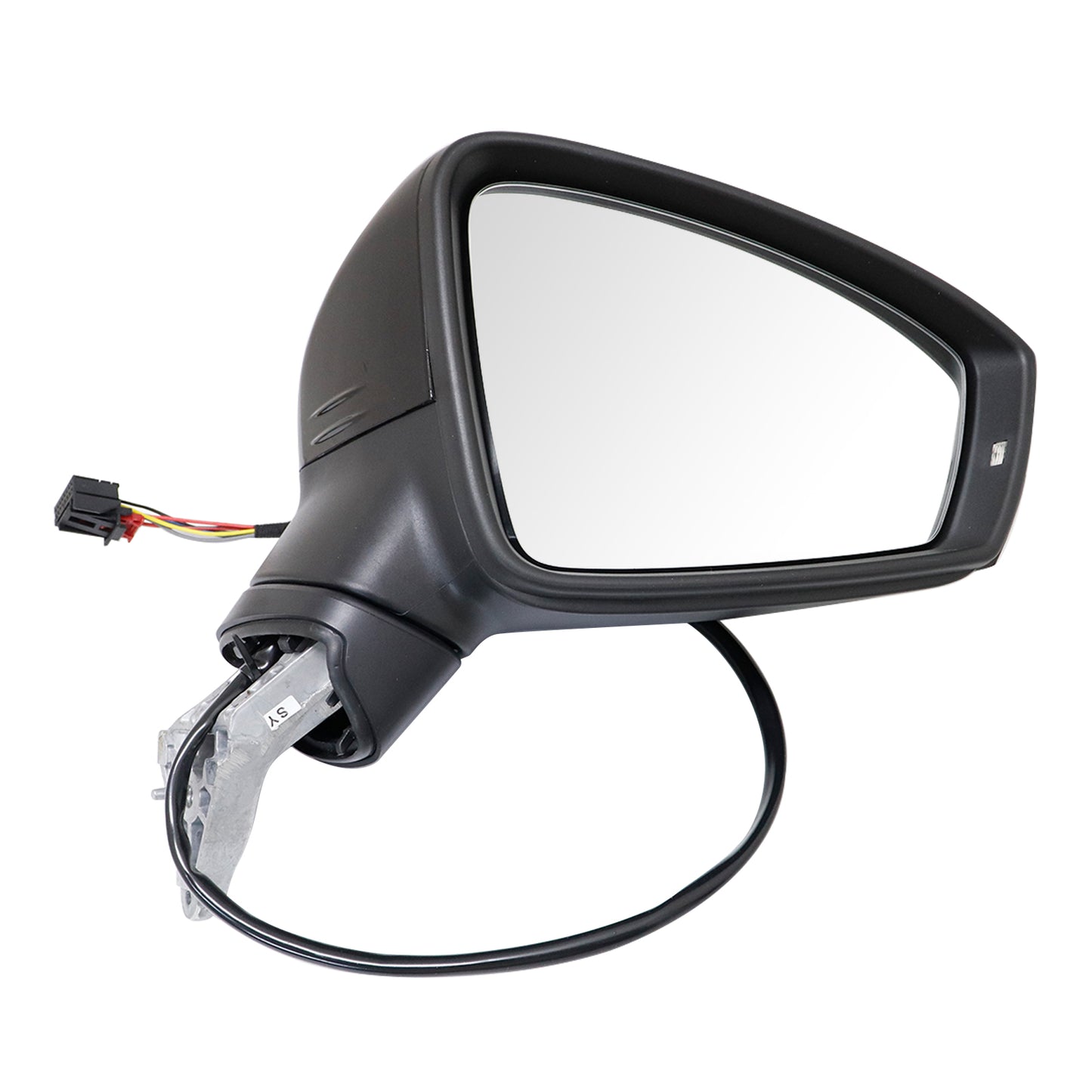 For VW Tiguan 18-23 Passenger Right Side Heated Black Painted Turn Light Mirror