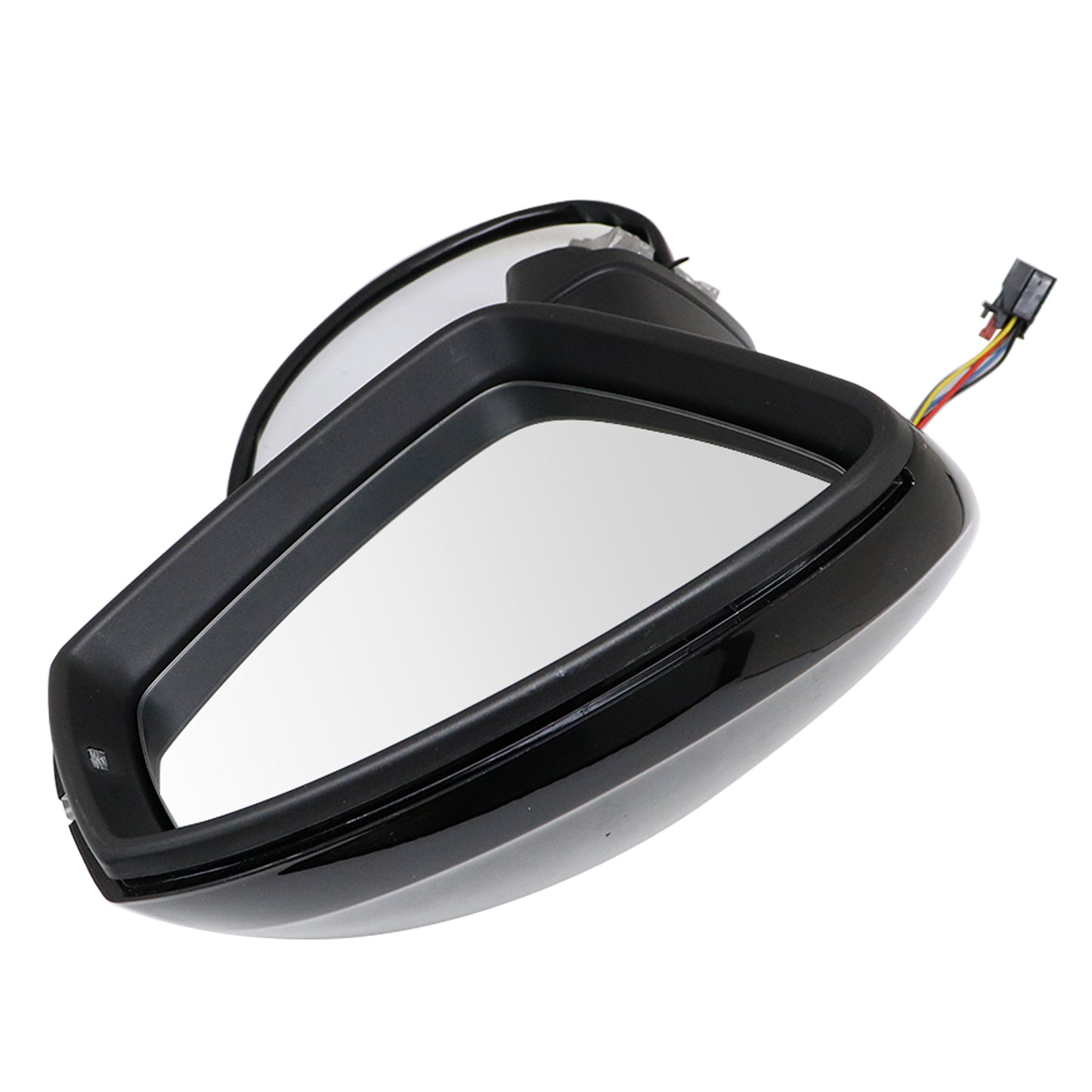 For VW Tiguan 18-23 Passenger Right Side Heated Black Painted Turn Light Mirror