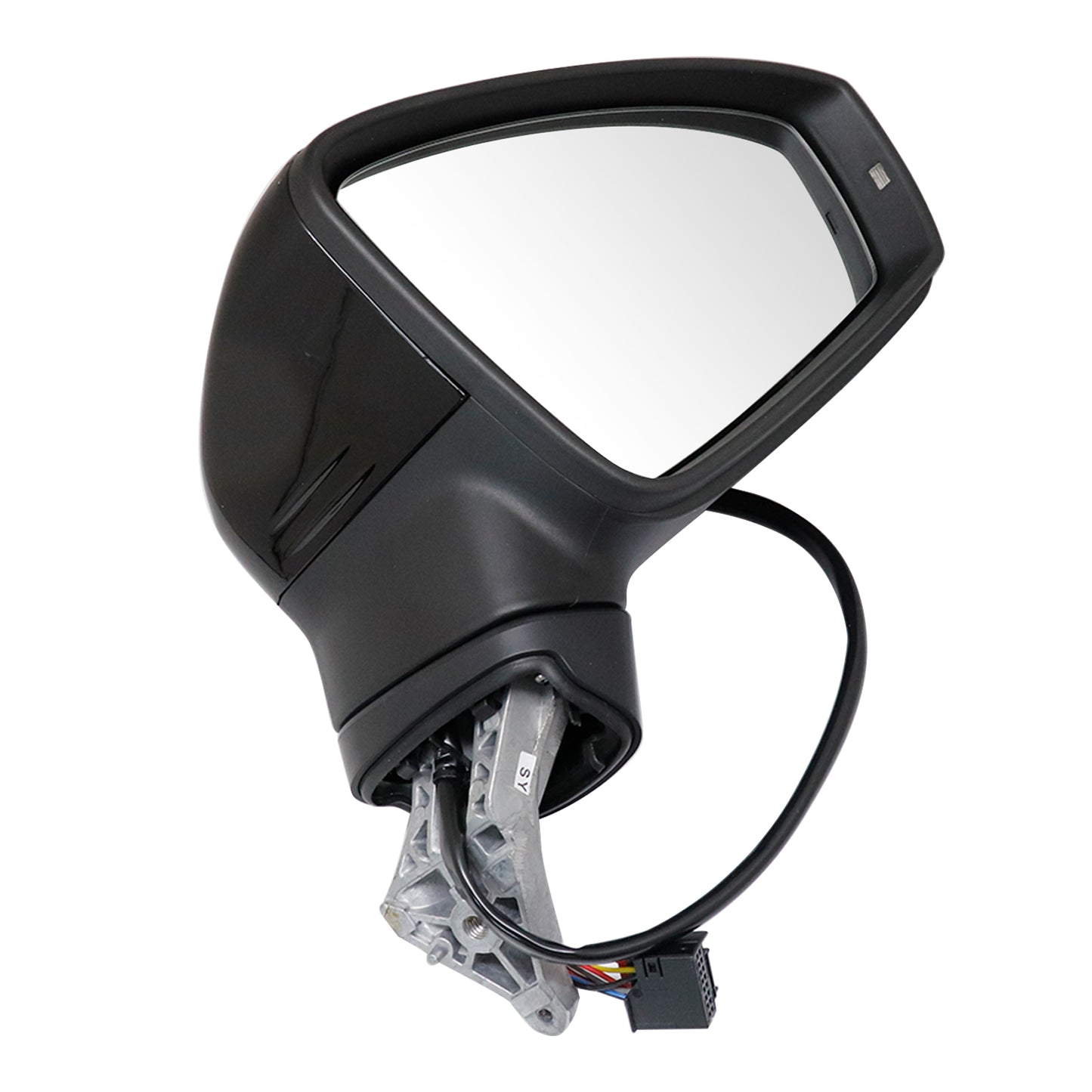 For VW Tiguan 18-23 Passenger Right Side Heated Black Painted Turn Light Mirror