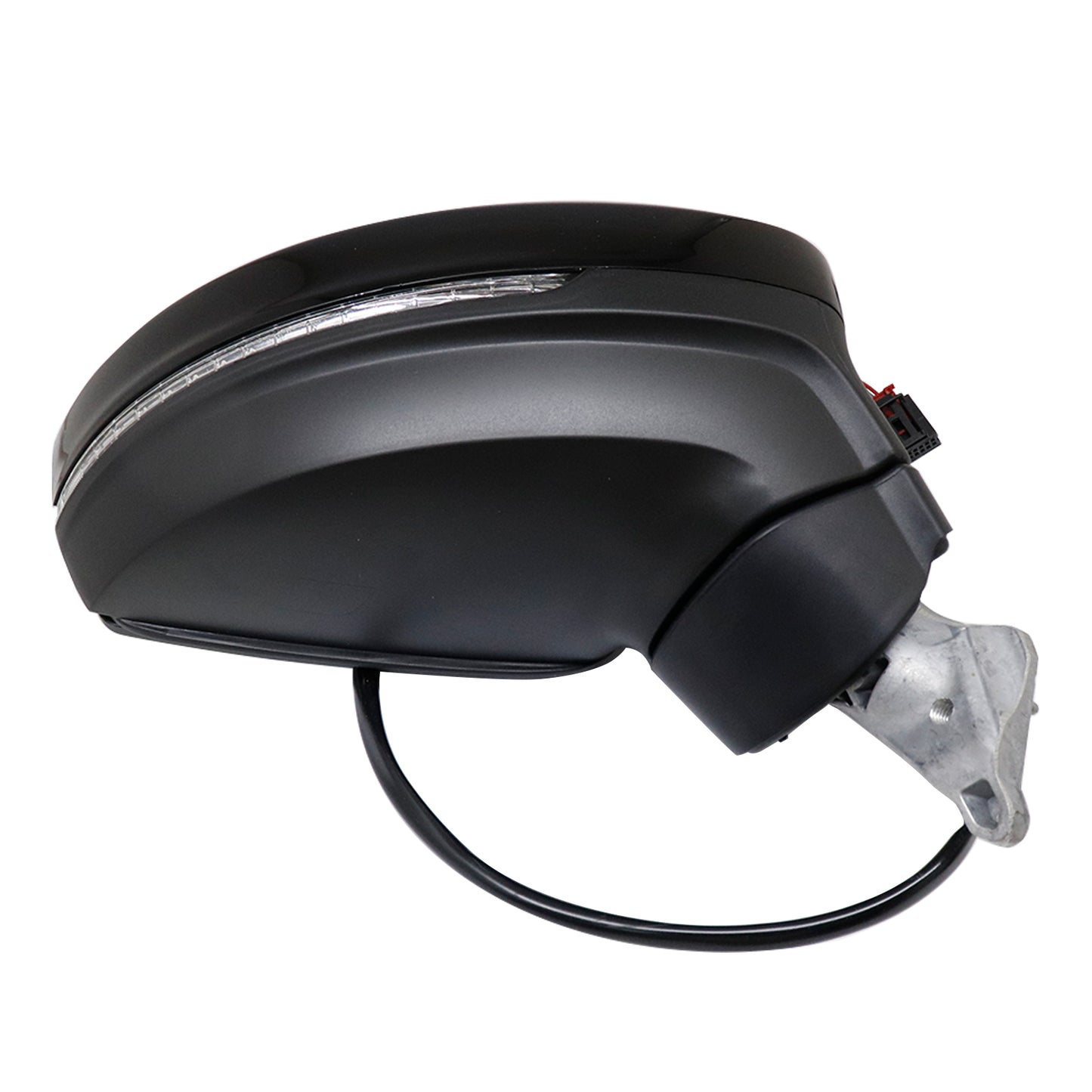 For VW Tiguan 18-23 Passenger Right Side Heated Black Painted Turn Light Mirror