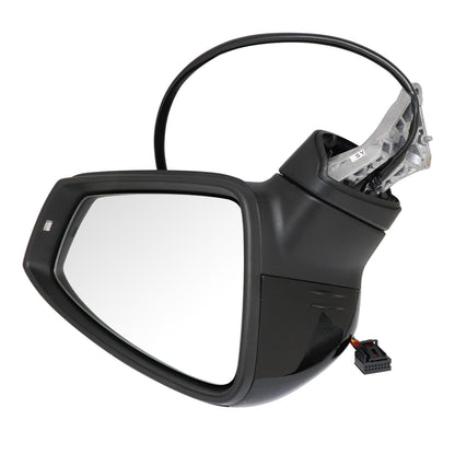 For VW Tiguan 18-23 Passenger Right Side Heated Black Painted Turn Light Mirror