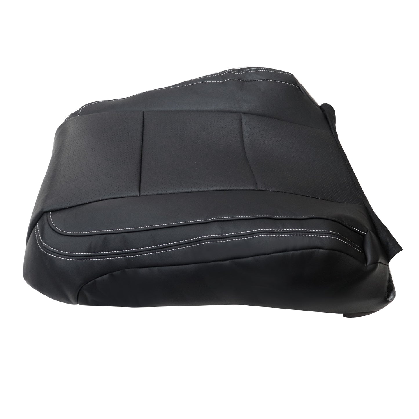 For 2015 2016 2017 Ford F150 Lariat Driver Top Perforated Seat Cover Black