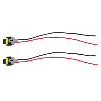 Two Harness Head Light Low Beam Socket Connector Plug Wire Pigtail Female S H11