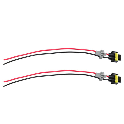 Two Harness Head Light Low Beam Socket Connector Plug Wire Pigtail Female S H11