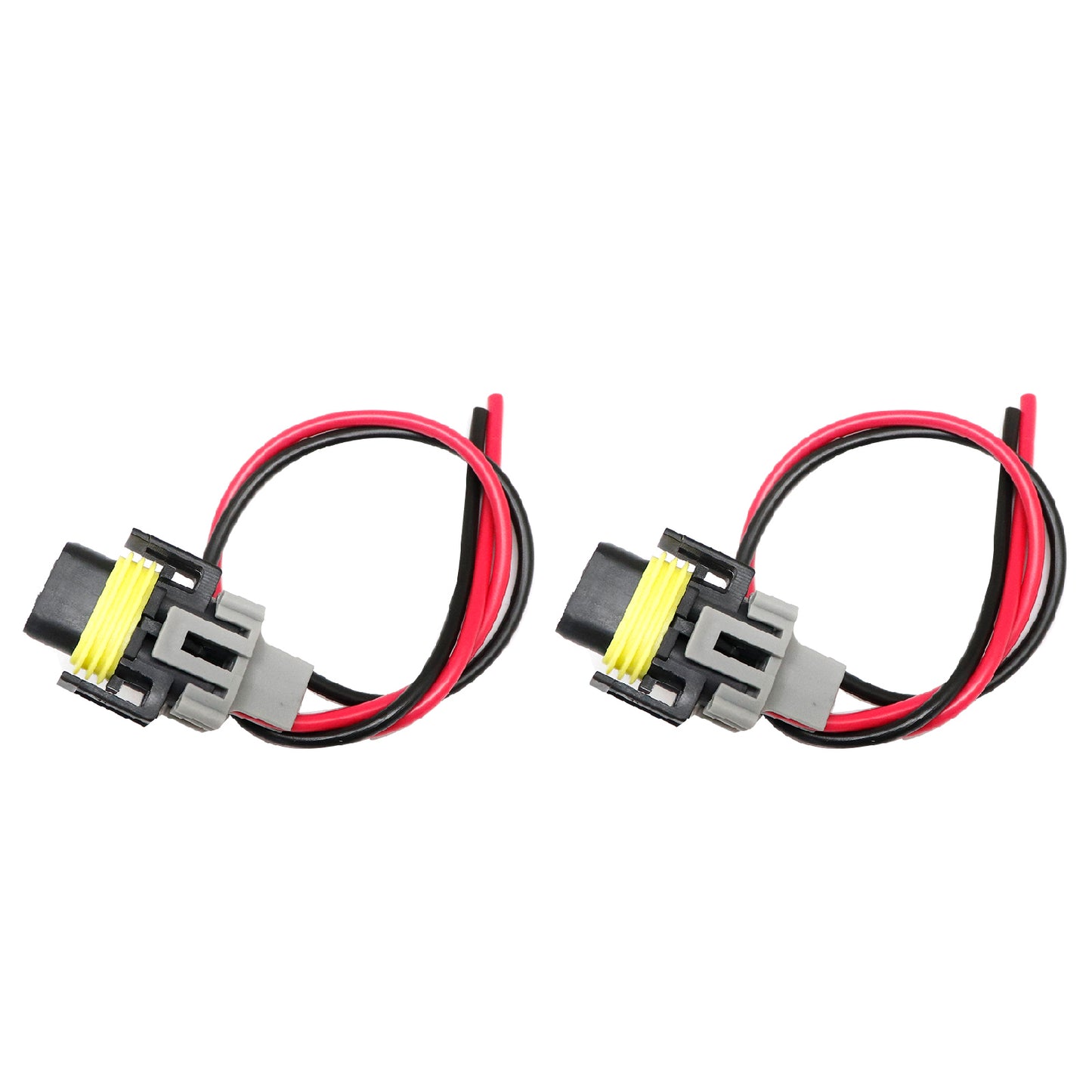 Two Harness Head Light Low Beam Socket Connector Plug Wire Pigtail Female S H11