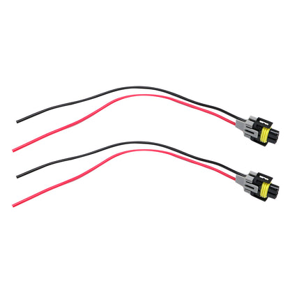 Two Harness Head Light Low Beam Socket Connector Plug Wire Pigtail Female S H11
