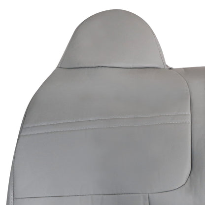 For 1999 2000 2001 Ford F250 F350 Super Duty Bench Top Gray Leather Seat Cover