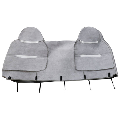 For 1999 2000 2001 Ford F250 F350 Super Duty Bench Top Gray Leather Seat Cover