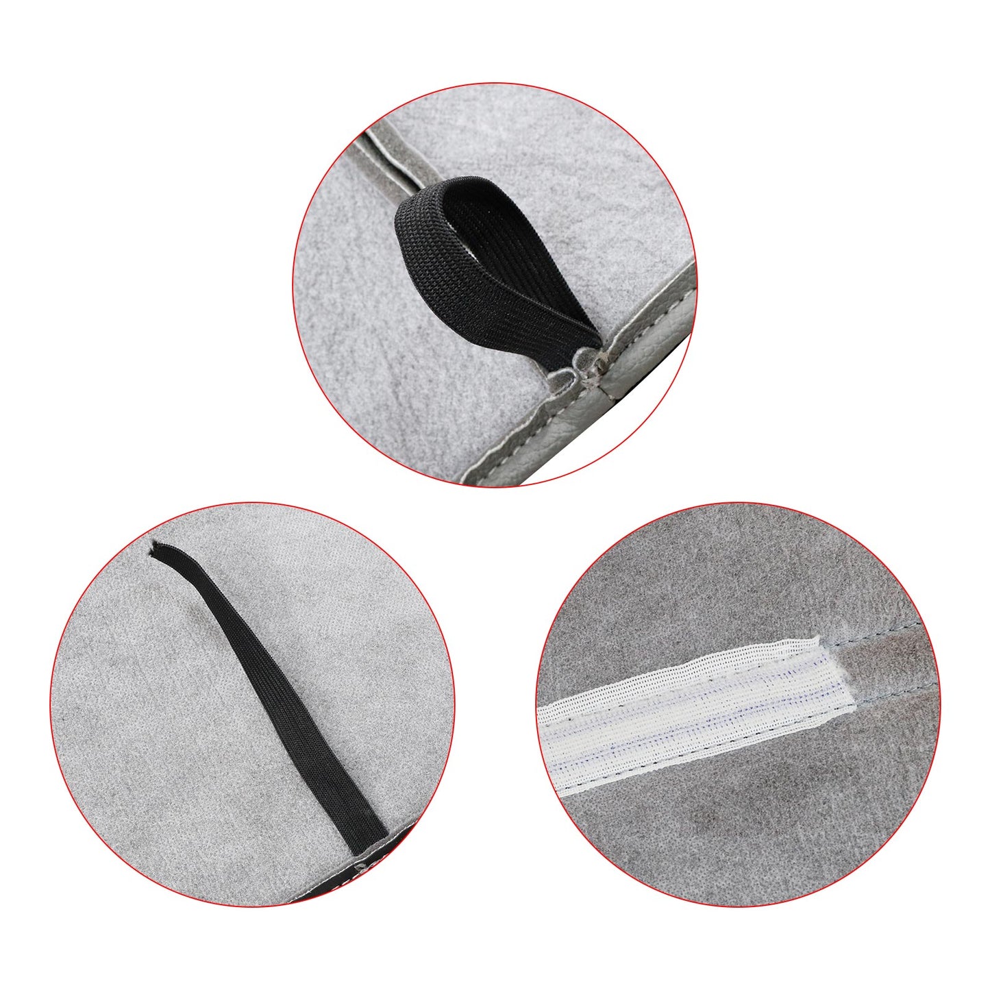 For 1999 2000 2001 Ford F250 F350 Super Duty Bench Top Gray Leather Seat Cover
