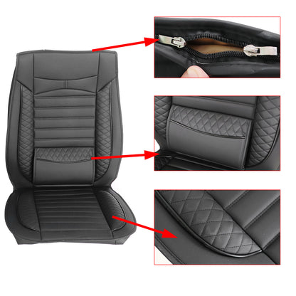Car 5-Seat Covers For Toyota Tacoma 2007-2023 Crew Cab 4-Door Front Rear Cushion
