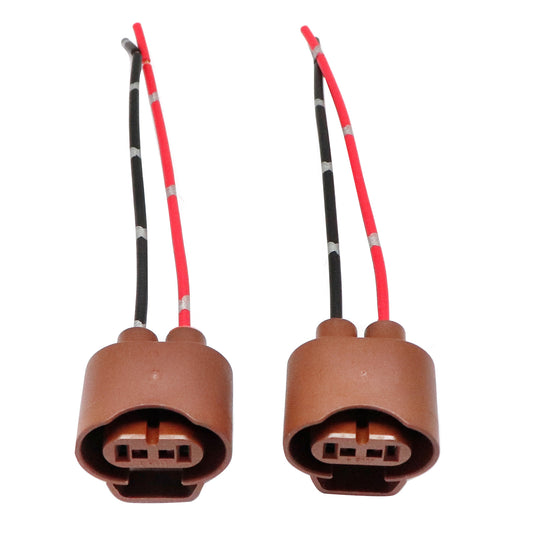 Wire Pigtail Female U 9006 HB4 2PCS Harness Head Light Low Beam Connector Bulb