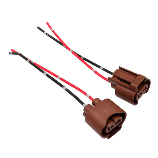 Wire Pigtail Female U 9006 HB4 2PCS Harness Head Light Low Beam Connector Bulb