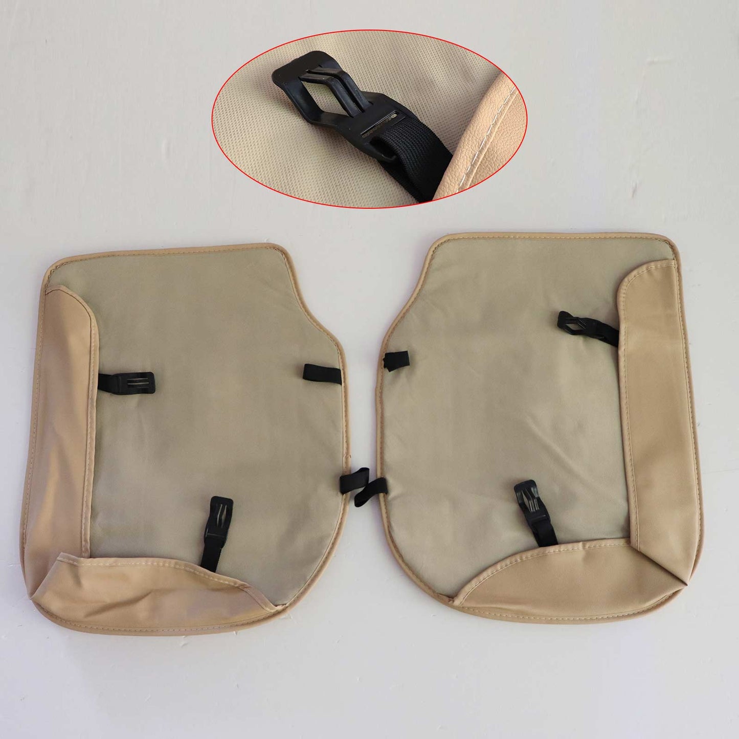 For Acura TLX RDX MDX ILX TSX ZDX PU Leather Car 5-Seat Cover Front & Rear Beige