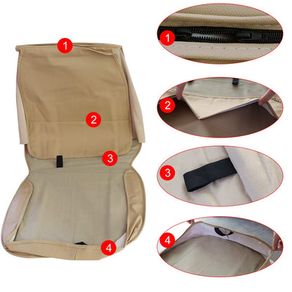 For Acura TLX RDX MDX ILX TSX ZDX PU Leather Car 5-Seat Cover Front & Rear Beige