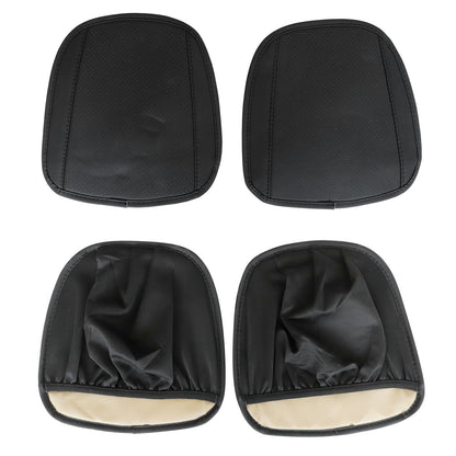 For Hyundai Faux Leather Car Breathable 5-Seat Covers Front Rear Cushion Black