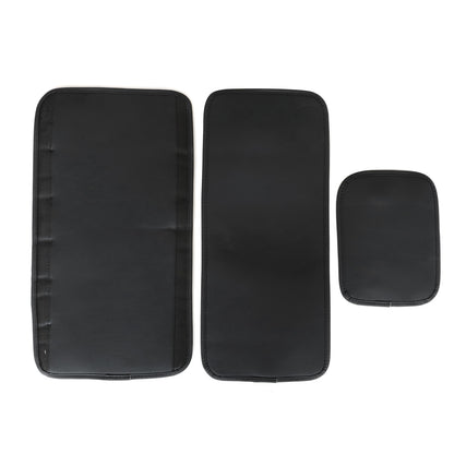 For Hyundai Faux Leather Car Breathable 5-Seat Covers Front Rear Cushion Black
