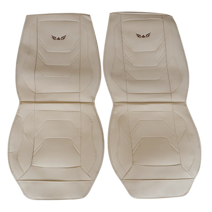 For Honda Quilted Leather Car 5-Seat Cover Front & Rear Seat Protector Beige