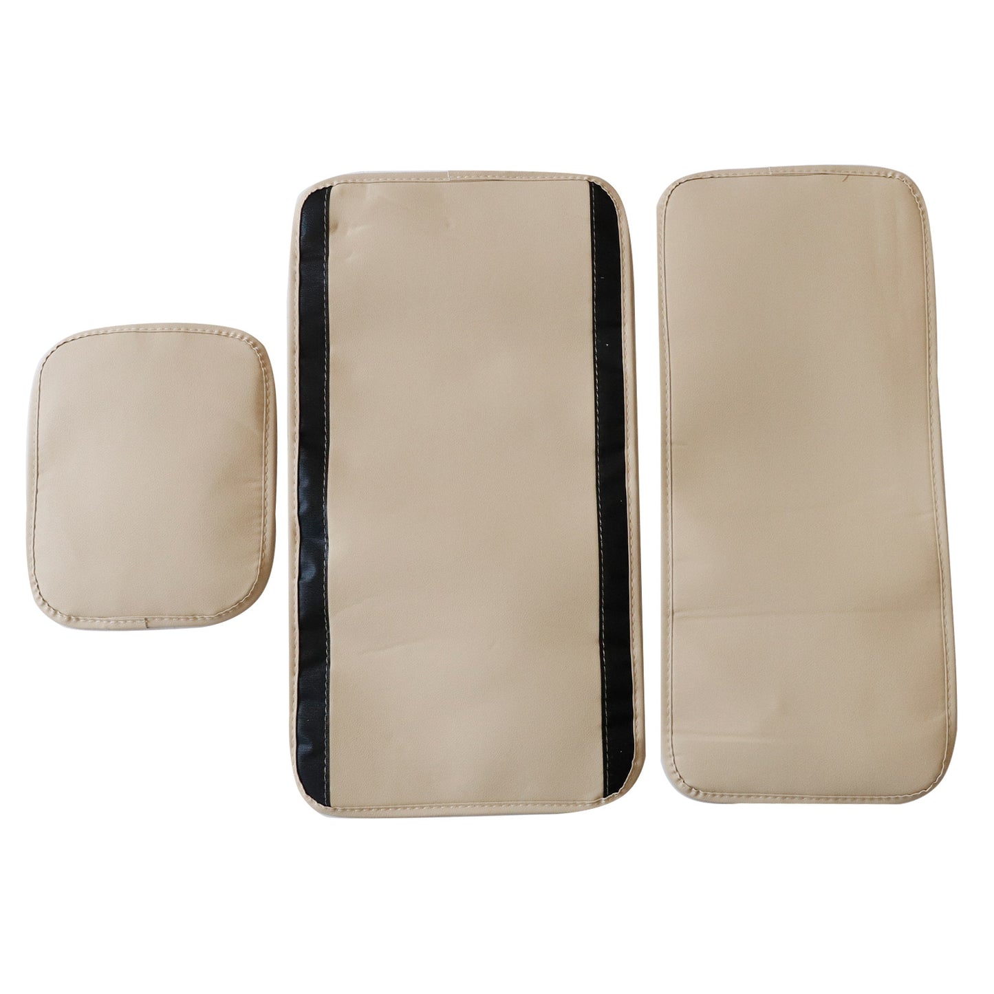 For Honda Quilted Leather Car 5-Seat Cover Front & Rear Seat Protector Beige