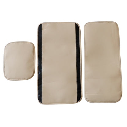 For Honda Quilted Leather Car 5-Seat Cover Front & Rear Seat Protector Beige