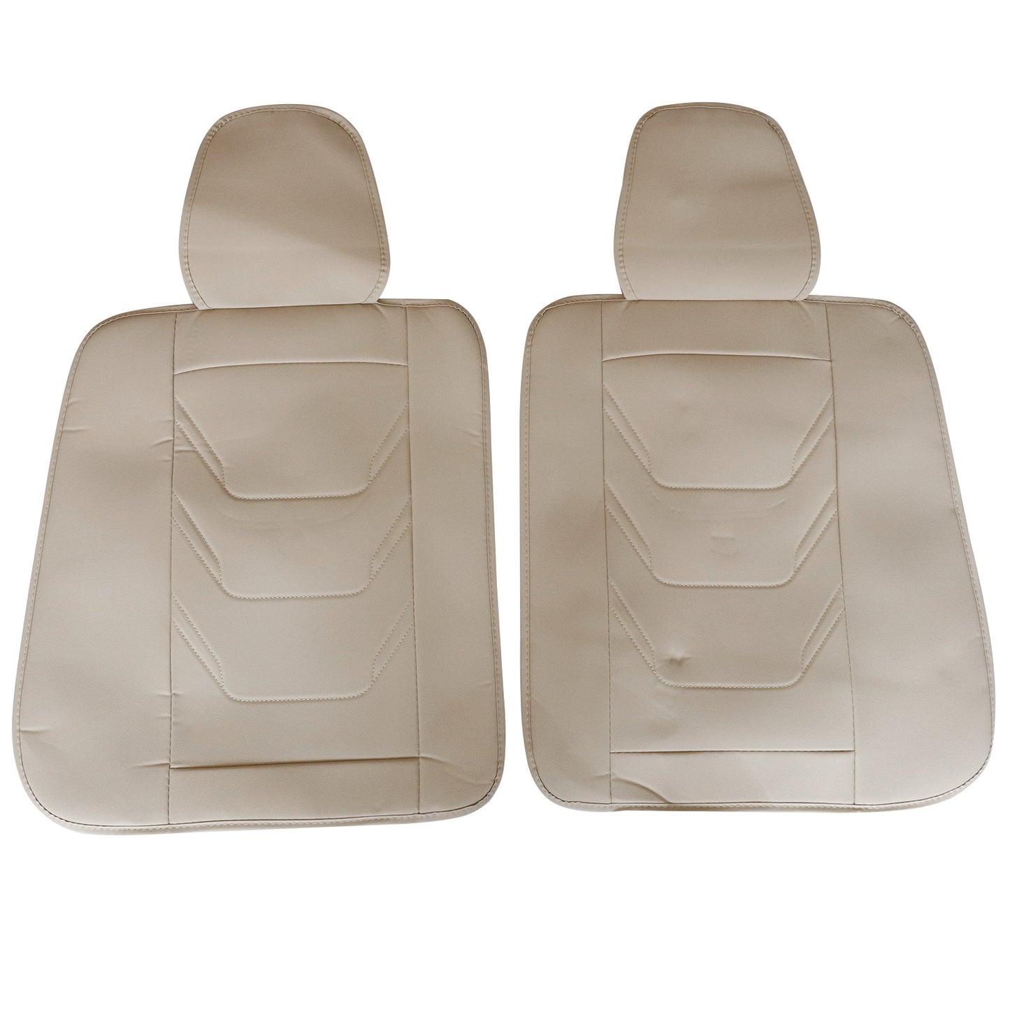 For Honda Quilted Leather Car 5-Seat Cover Front & Rear Seat Protector Beige