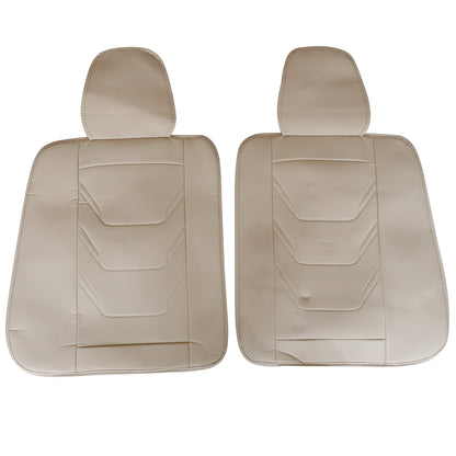 For Honda Quilted Leather Car 5-Seat Cover Front & Rear Seat Protector Beige