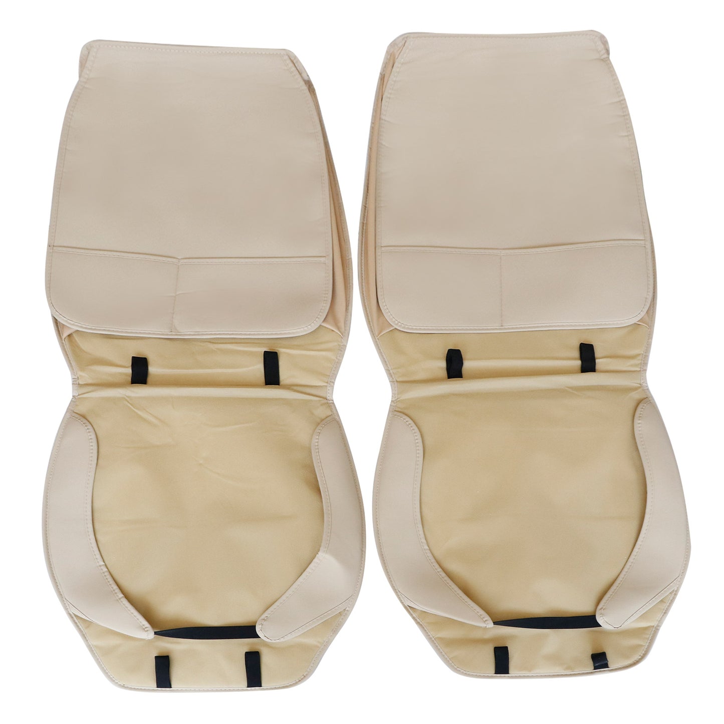 For Honda Quilted Leather Car 5-Seat Cover Front & Rear Seat Protector Beige