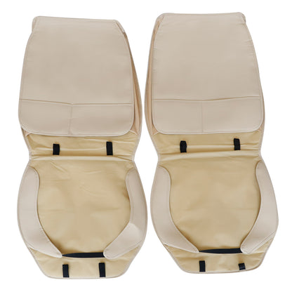 For Honda Quilted Leather Car 5-Seat Cover Front & Rear Seat Protector Beige